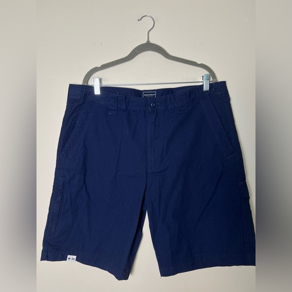 Architect Men Navy Blue Cargo Shorts 36 Casual Outdoor Streetwear Cotton Utility - Picture 1 of 14